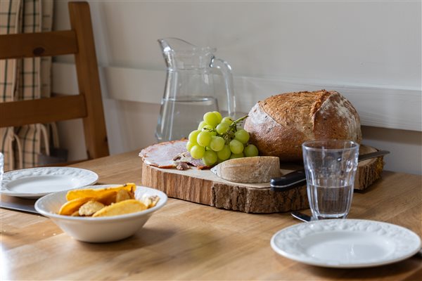 Each cottage has a dining area